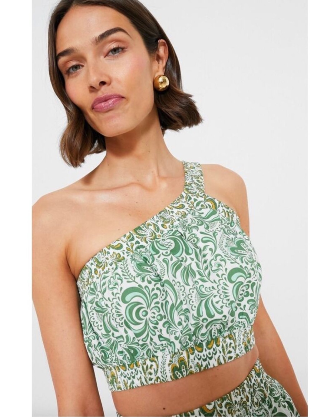 Hyacinth House Green Floral Gina Crop Top NWT Size Small